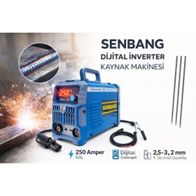 Resim SENBANG 250 Amper Dijital İnverter Kaynak Makinesi – MMA 250A Elektrot Kaynağı 2,5 / 3,2 mm 