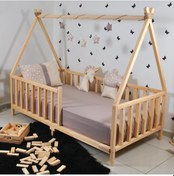 Resim Markaawm Markaawm Montessori Çocuk Yatak Çam Karyola Çadır Derya (397874291) 