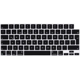 Resim MacBook Pro 14 M1 2021 A2442 - M2 2023 A2779 uyumlu Klavye Koruyucu Türkçe Q Silikon Ped 14.2" 