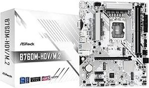 Resim ASRock Motherboard B760M-HDV/M.2 Intel 12th and 13th Generation CPU (LGA1700) Compatible B760 Chipset DDR5 Micro ATX Motherboard 