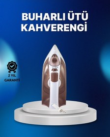 Resim Universal Buharlı Ütü 2200w Kireç Önleyici Self Clean Damlatmaz Kahverengi 