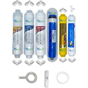 Resim Pemax Water Solutions Kapalı Kasa Su Arıtma Cihazı için Eco 6'lı Reverse Osmosis Mebran Mineral Tatlandırıcı Set 