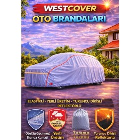 Resim WestCover Yeni Volkswagen Taigo Uyumlu (Turuncu Dikişli-Ref) Oto Brandası,araba Çadırı 