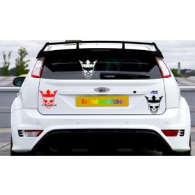 Resim SEÇ Taçlı KuruKafa Sticker Çok Amaçlı Sticker 