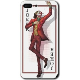 Resim Bera Aksesuar Apple iPhone 8 Plus Kılıf Hd Desen Baskılı Arka Kapak - Joker Iskambil 
