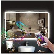 Resim GLOBAL LED MIRROR 80x120 Cm Bluetoothlu Makyaj Aynalı Buğu Yapmayan Ledli Banyo Aynası 