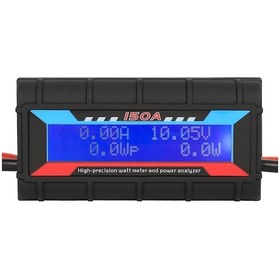 Resim Symbee 150a Model Uçak Güç Ölçer - Mavi Plastik Lcd Ekranlı 4.8-60v Akım Volt Watt Ölçüm Cihazı 0-150a, 0-6554w 