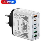 Resim 6 İn 1 3 Usb 3pd Şarj Cihazı Qc3.0 Hızlı Şarj Hızlı Şarj Cihazı İphone Uyumlu Samsung Jj305-3a3c Eu White 1 Adet 