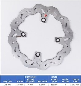 Resim Honda Crf 1000-1100 Dalgalı Arka Fren Diski Arka 2023-2024 