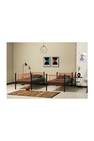 Resim mobilyabazari Poligon Metal Ferforje Tek Kişilik Ranza 90*190 