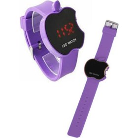 Resim Elma Apple Şeklinde Dijital LED Watch Kol Saati Çocuk Saati Elma Saat 
