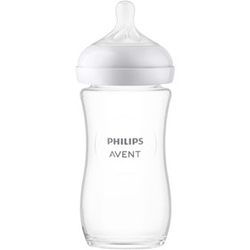Resim Philips Avent Doğal Tepkili Cam Biberon 240ml 1+ Ay - 1 Ay 