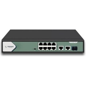 Resim Snexus Networks Sn-es1300-10fp 8 X 10/100 Poe Port + 2 X 10/100/1000m Rj45 Uplink Port + 1 X Sfp Fiber Port 120 Watt Poe Switch 