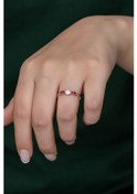 Resim Gümüş Prenses Yüzük Rose Gold Kaplama 925 Ayar Gümüş Rose Gold (511780075) 