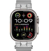 Resim iOS Uyumlu Watch Ultra 49mm Zore Krd-107 Metal Hasır Kordon 