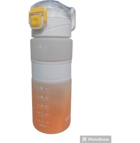 Resim Color Rainbow Matara 600 Ml Beyaz-sarı Kapaklı 