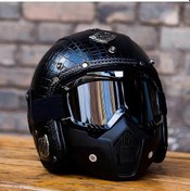 Resim Motosiklet Gözlükleri Motokros Moto Sürüş Gözlükleri Çıkarılabilir Gözlük Uv Koruması Kayak Bisikleti Motosiklet Açık Yüz Kask Maskesimodel 2 Renkli 