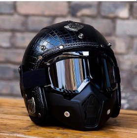 Resim Motosiklet Gözlükleri Motokros Moto Sürüş Gözlükleri Çıkarılabilir Gözlük Uv Koruması Kayak Bisikleti Motosiklet Açık Yüz Kask Maskesimodel 2 Renkli 