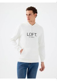Resim Loft Regular Fit Beyaz Erkek Sweatshirt Lf2041153 Beyaz 