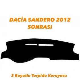 Resim DACİA SANDERO 2012 SONRASI 3 BOYUTLU VİP DERİ TORPİDO ÖRTÜSÜ 