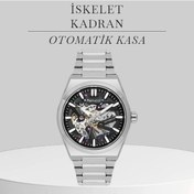 Resim Ferrucci Otomatik Çelik Kordon 3 Atm Suya Dayanıklı Özel Tasarım Erkek Kol Saati VS.BLKT.0168 