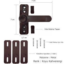 Resim Özgürce Koyu Kahverengi Pvc Pimapen Çocuk Güvenlik Kilidi, Emniyetli ve Kullanışlı 
