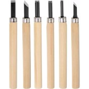 Resim Ahşap Seramik Oyma Seti 6 Lı 1 Paket Iskarpela Seti Paslanmaz Çelik Bıçaklı Ağaç Oyma Heykel Hobi Kretuar Gravür 