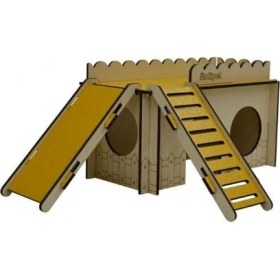 Resim MWX Teknoloji Rotipet Hamster Evi 20X11X10 cm (Sarı) 