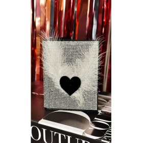 Resim Oasis Life Taşlı Ruhsat Kılıfı Kalp Ayna ve Tüy Koleksiyon 