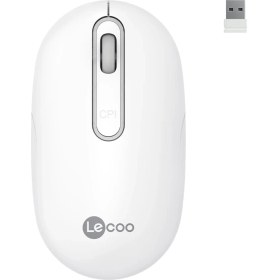 Resim Lecoo WS207 Şarj Edilebilir Kablosuz 1600DPI 4 Tuşlu Sessiz Kompakt Optik Mouse Beyaz 
