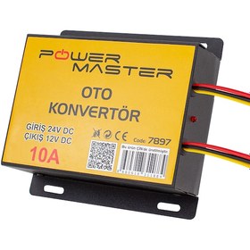 Resim Powermaster 24V Dc / 12V Dc 10 Amper Oto Konvertör Pm-7897 