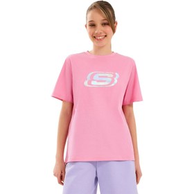 Resim Skechers G Essential Kız Çocuk Pembe Tişört 