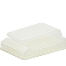 Resim Nc-1316 Kablo Sabitleme Kelepçesi Klipsi - Yapışkanlı Duvar Kablo Tutucu 16x13x6mm - Beyaz - 20 Adet 