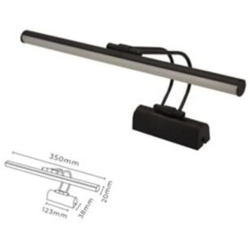 Resim Siyah Kasa Beyaz Işık Banyo Duvar Ayna Tablo Aydınlatması Flüt Aplik Kuğu Aplik Beyaz 