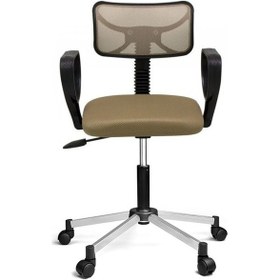 Resim Türksit Buse Koltuk Metalik Gri Boyalı Ayak Krem 