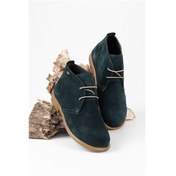 Resim Gönderi(R) Petrol Yeşili Gön Hakiki Deri Geniş Burun Lord Kalıp Kau 001 