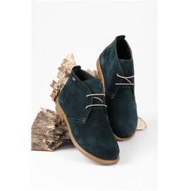 Resim Gönderi(R) Petrol Yeşili Gön Hakiki Deri Geniş Burun Lord Kalıp Kau 001 