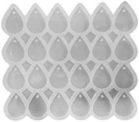 Resim Epoksi Silikon Kalıp Çoklu Damla Kolye Anahtarlık Küpe Kalıbı 24 Lü 