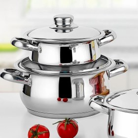 Resim Gülsan Çakır 6 Parça Güveç Set Çelik Kapaklı 