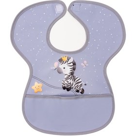 Resim Sevi Bebe Cırtlı Muşamba Önlük Zebra Art 22-183 Lila 
