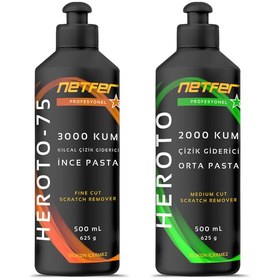 Resim Netfer 2'li İnce Orta Pasta Set - 2x500 Ml 