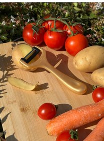 Resim Solingen Pırıltılı Sarı/gold Sapan Soyacak Paslanmaz Alman Çeliği, Ergonomik Sap, Yüksek Keskinlik-256 Sarı 