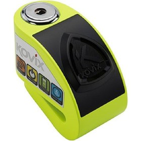 Resim Kovıx Kd6-Fg Alarmlı Disk Kilidi Neon Sarı .P.Çelik .120 Desibel N11.3390 