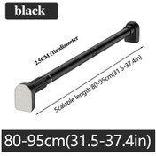 Resim 2.7 M'ye Kadar Ayarlanabilir Paslanmaz Çelik Duş Perdesi Çubuk Çok Renkli 