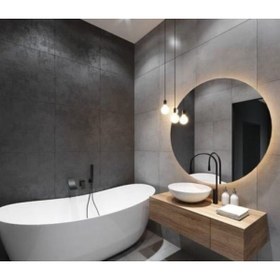 Resim eagle mirror 50x50cm Yuvarlak Dekoratif Banyo Duvar Aynası Ledli Banyo Duvar Aynası 