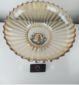 Resim Kristal Gondol Şekerlik Sunumluk Söz Nişan Kız İsteme Çikolatalık Dekoratif Obje Biblo Süs Eşya Büyük Meyvelik Gold 