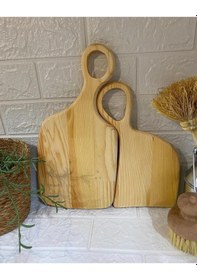 Resim Dekoratif Ahşap Kesme Tahtası 2li Ahşap 