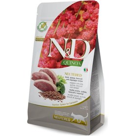 Resim N&D Quinoa Ördek ve Brokolili Kısırlastırılmıs Yetişkin Kedi Maması 1500 G 