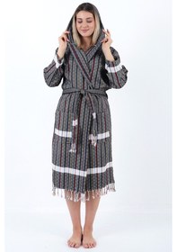 Resim Sunaz Peştemal Bornoz Siyah 