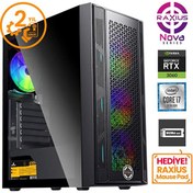 Resim Nova G1 i7 3060-17FF07 Core i7 11700F 32 GB RAM 1 TB SSD+1 TB SSD RTX 3060 FreeDOS Gaming Masaüstü Bilgisayar Raxius